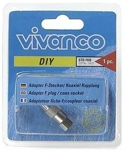 Vivanco STD FKB F-Kurzadapter F-Stecker/Koaxkupplung