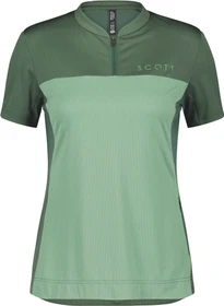 Scott Trail Flow Zip Trikot kurzarm smoked green/glade green (Damen)