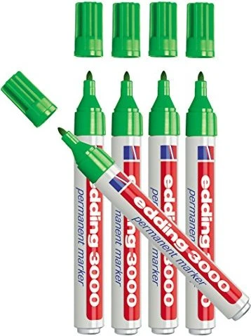 edding 3000 Permanentmarker hellgrün, 5er-Pack