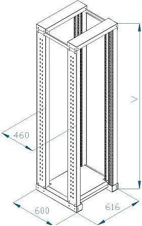 Triton RSX-42-XD6-CXX-A3 Universalgestell 42HE, zweiteilig, 600mm tief
