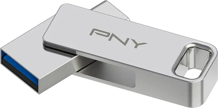 PNY Duo-Link Dual Flash Drive 128GB, USB-A + USB-C, USB 3.2 Gen 1×1