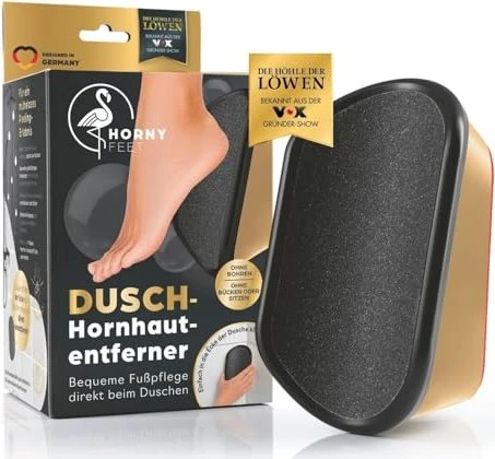 HornyFeet Dusch-Hornhautentferner schwarz/gold