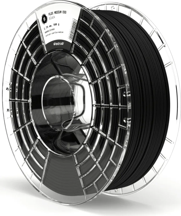 Extrudr TPU, schwarz, Spule, 1.75mm, 500g