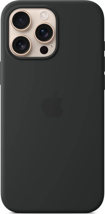 Apple Silikon Case mit MagSafe für iPhone 16 Pro Max schwarz
