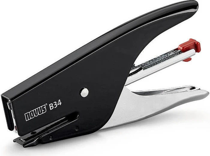 Novus B 34 Heftzange, schwarz/silber