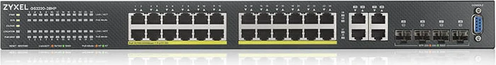 Zyxel GS2220 Rackmount Gigabit Managed Switch, 24x RJ-45, 4x RJ-45/SFP, 375W PoE+