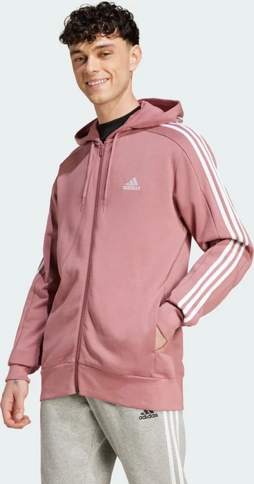adidas Essentials French Terry 3-Streifen Hoodie preloved crimson (Herren)