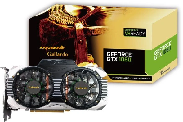 Manli GeForce GTX 1060 Gallardo, 6GB GDDR5, DVI, HDMI, 3x DP