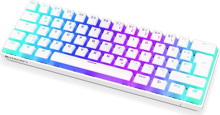 Endorfy Thock Compact Wireless Pudding, Onyx White, PBT, LEDs RGB, hot-swap, Kailh Box RED, USB/Bluetooth, DE
