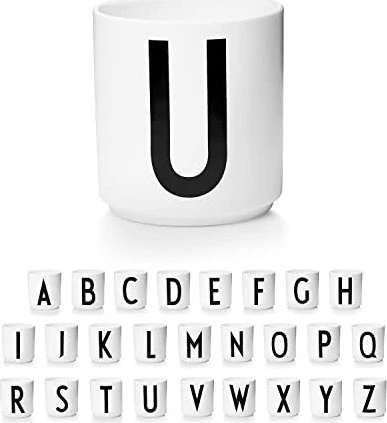 Design Letters Persönlicher Porzellanbecher A-Z Buchstabe U 250ml