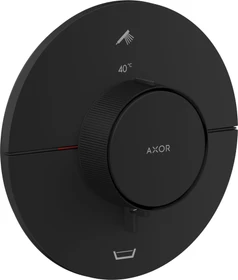 Hansgrohe Axor ShowerSelect ID rund Thermostat für 2 Verbraucher mit integrierter EN1717 Sicherungskombi mattschwarz