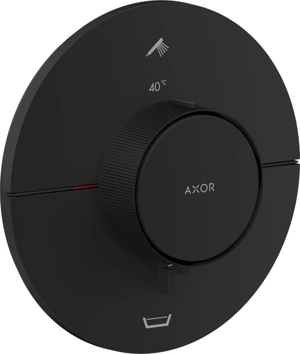 Hansgrohe Axor ShowerSelect ID rund Thermostat für 2 Verbraucher mit integrierter EN1717 Sicherungskombi mattschwarz