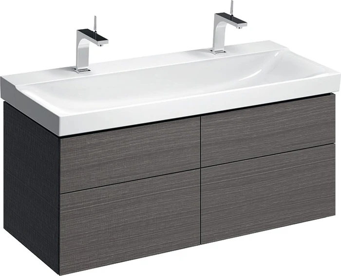 Geberit Xeno² Unterschrank für Waschtisch 117.4x53x46.2cm, 4 Schubladen, sculturagrau