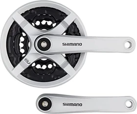 Shimano Tourney FC-TY501 Kettenschutz 42/34/24 Zähne Kurbelgarnitur 175mm silber