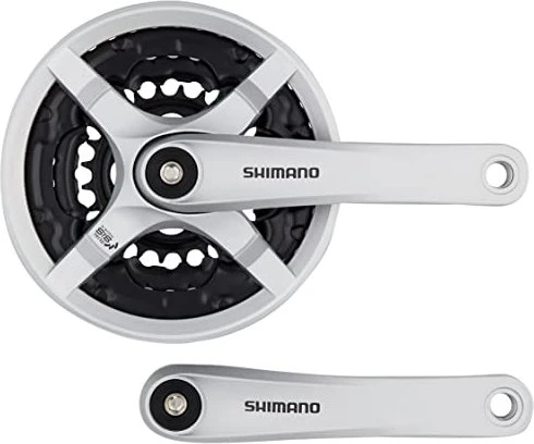 Shimano Tourney FC-TY501 Kettenschutz 42/34/24 Zähne Kurbelgarnitur 175mm silber