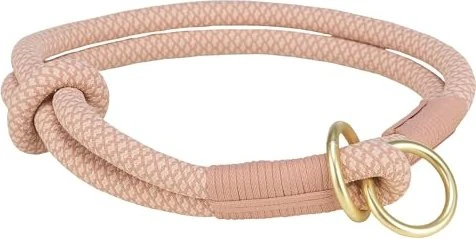 Trixie Soft Rope Zug-Stopp-Halsband, M, Rosa/Hellrosa