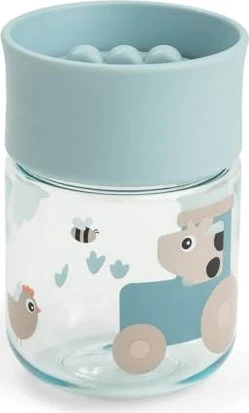 Done by Deer 360° Trinklernbecher, 9+M, 260ml, tiny farm blue