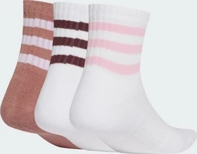 adidas 3-Streifen Cushioned Sportswear Mid-Cut Crew Socken white/warm clay, 3 Paare