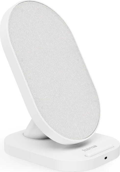 Hama Wireless Charger QI-FC10S-Fab 10W kabellose Smartphone-Ladestation weiß