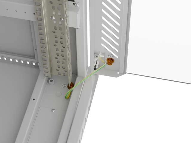 Lanberg 19" Rackschrank 42HE, LCD, freistehend, Flat Pack, V2, Glastür, IP20, RAL 7035, 600mm tief