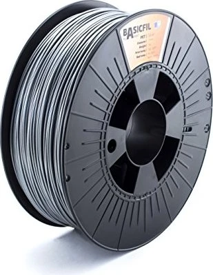 Basicfil PETG, silver, Spule, 1.75mm, 1.00kg