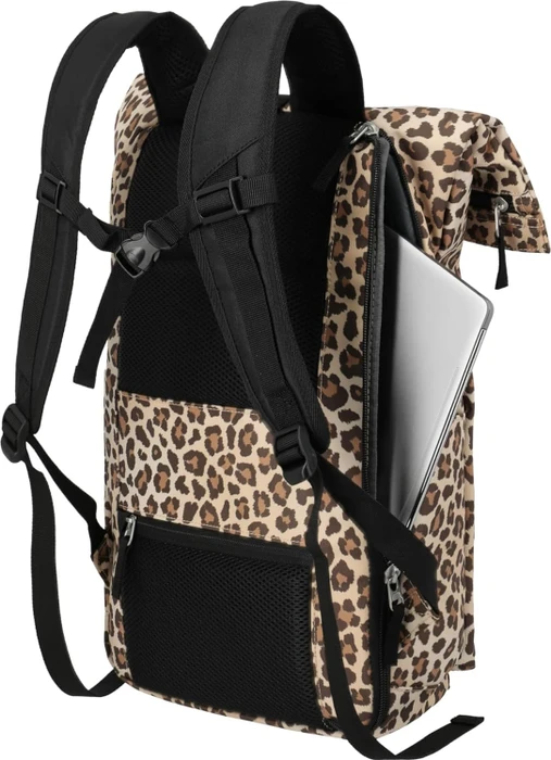Travelite Basics Rollup Laptoprucksack, 15.6", Leopard