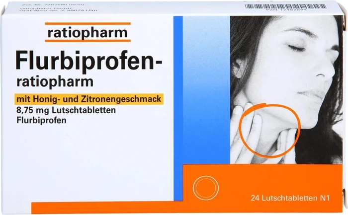 ratiopharm Flurbiprofen mit Honig- und Zitronengeschmack Lutschtabletten, 24 Stück