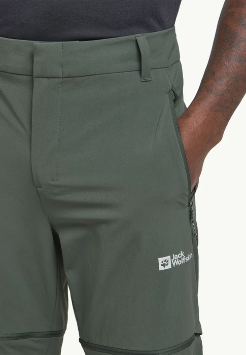 Jack Wolfskin Hikeout Zip Away Zip-Off Hose lang slate green (Herren)