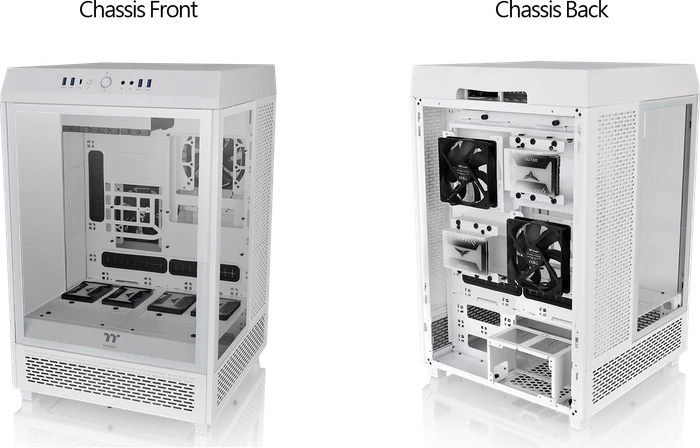 Thermaltake The Tower 500 Snow Edition, weiß, Glasfenster