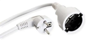 Bachmann Netzkabel Schuko-Verlängerung weiß, 3m