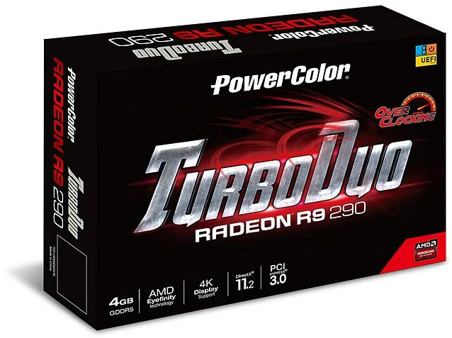 PowerColor Radeon R9 290 TurboDuo OC, 4GB GDDR5, 2x DVI, HDMI, DP