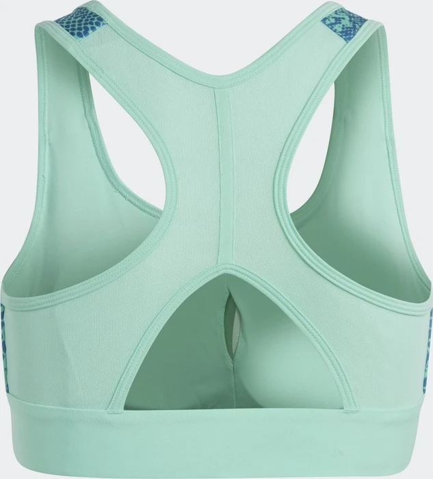 adidas Aeroready PowerReact Animal Print Padded Sport-BH easy green/blue fusion/white (Junior)