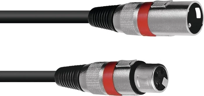 Omnitronic XLR-Kabel schwarz/rot 1.5m