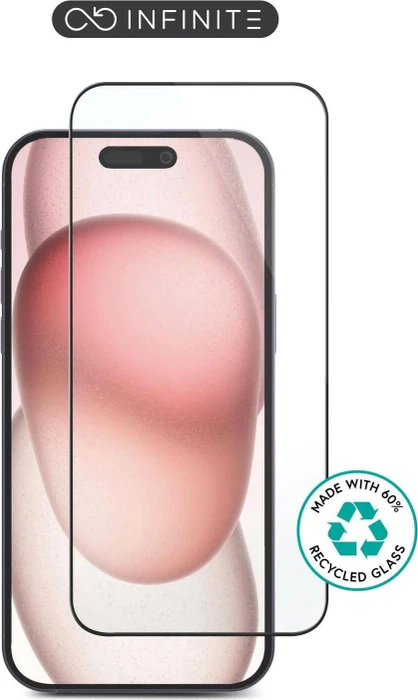 eSTUFF Infinite Titan Shield Full Cover Screen Protector für Apple iPhone 16 Pro schwarz