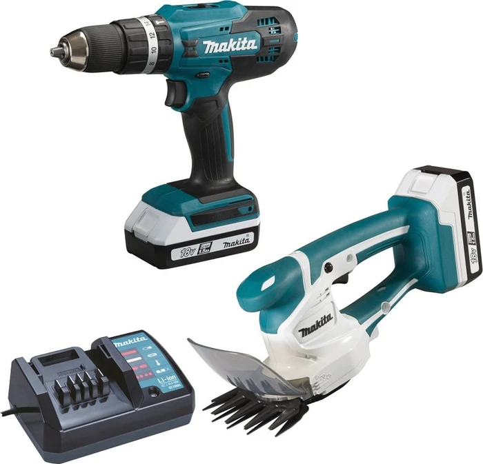 Makita DK18B56Y G-Serie Combo Kit Akku-Maschinenset inkl. 2 Akkus 1.5Ah