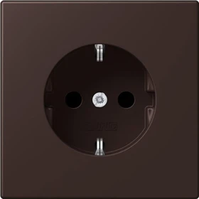 Jung SCHUKO-Steckdose, 16 A 250 V ~, Schraubklemmen, Duroplast lackiert, Serie LS, terre d'ombre brûlée 59