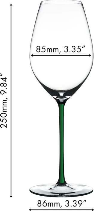 Riedel Fatto A Mano Champagner Weinglas grün