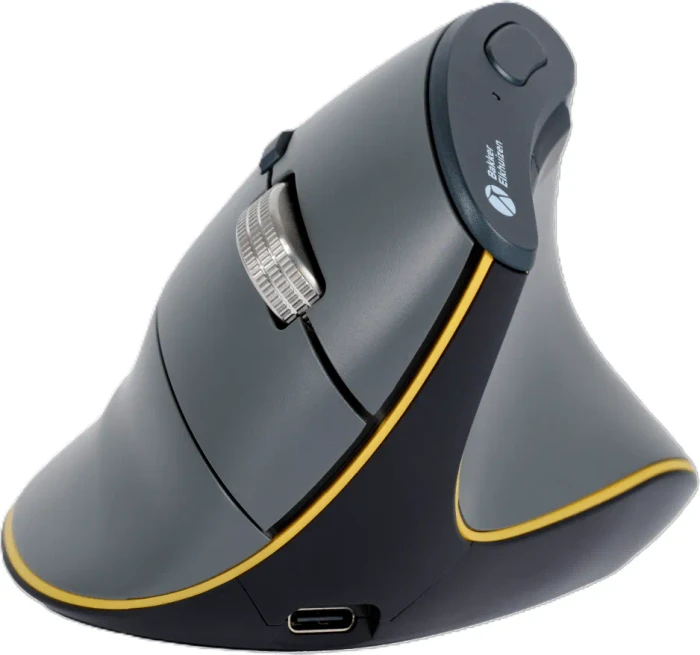 BakkerElkhuizen FastForward 3-Mode Vertical Mouse, dunkegrau, USB/Bluetooth