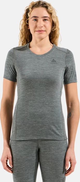 Odlo Natural Merino 200 Baselayer Funktionsshirt kurzarm odlo steel grey melange (Damen)