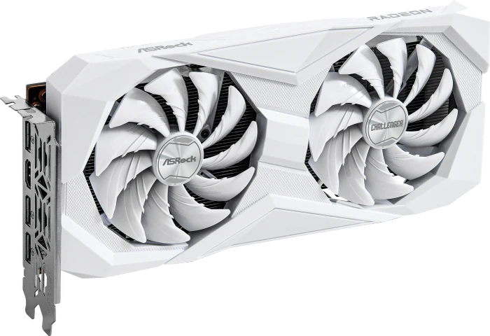 ASRock Radeon RX 6600 Challenger White 8GB, RX6600 CLW 8G, 8GB GDDR6, HDMI, 3x DP
