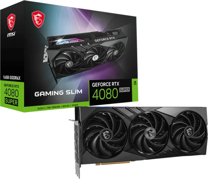 MSI GeForce RTX 4080 SUPER 16G Gaming Slim, 16GB GDDR6X, 2x HDMI, 2x DP