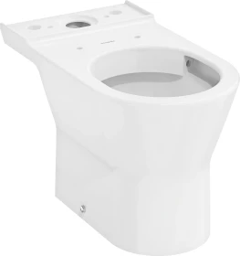 Hansgrohe EluPura Original S Stand-WC für aufgesetzten Spülkasten 640 mit horizontalem Abgang AquaChannel Flush