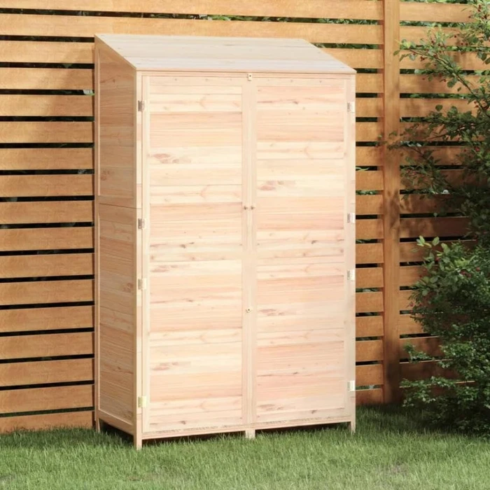 vidaXL Massivholz Geräteschrank 102x174cm natur