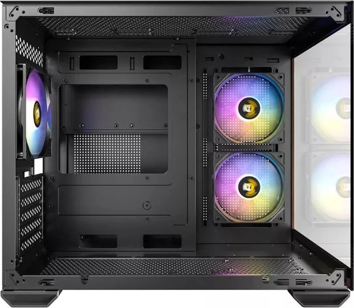 Antec CX600M Wood ARGB, schwarz, Glasfenster
