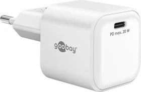 Wentronic Goobay USB-C PD GaN Schnellladegerät Nano (20W) weiß