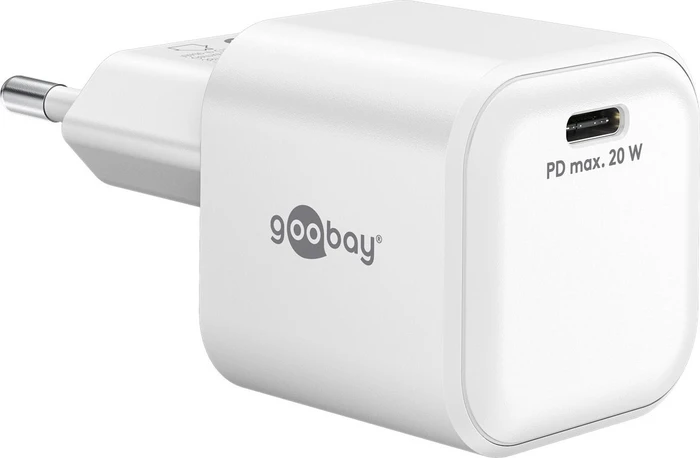 Wentronic Goobay USB-C PD GaN Schnellladegerät Nano (20W) weiß
