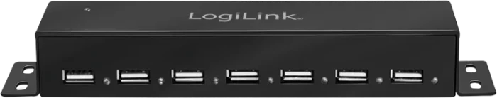 LogiLink Wallmount USB-Hub, 7x USB-A 2.0, USB Mini-B 2.0 [Buchse]