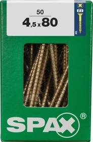 Spax YELLOX A2L 4CUT PZ2 Universalschraube, 4.5x80mm, 50 Stück