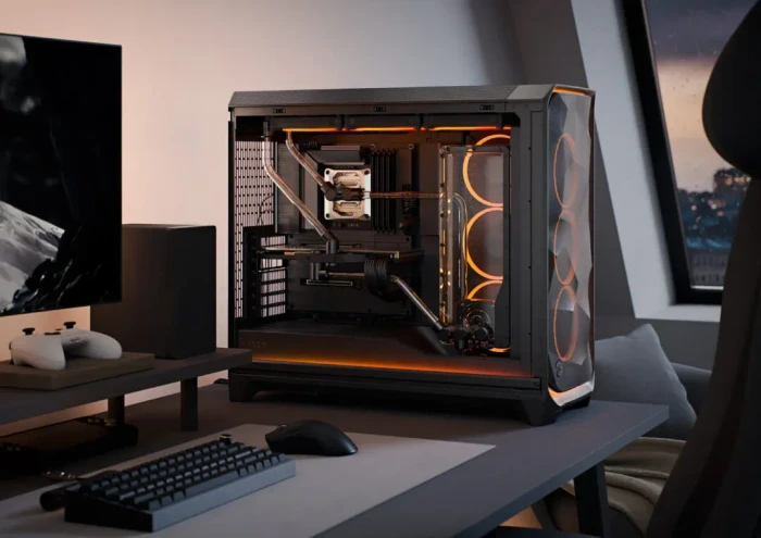 Fractal Design Meshify 3 XL Ambience Pro RGB Black TG Light Tint, schwarz, Glasfenster