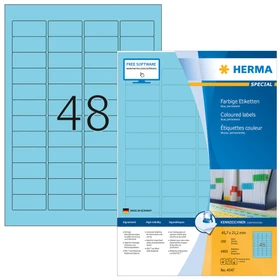 Herma Etiketten, 45.7x21.2mm, hellblau, 100 Blatt (4800 Etiketten)